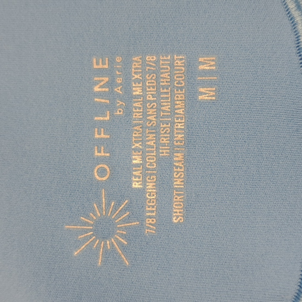 OFFLINE By Aerie Real Me XTRA High Waisted 7/8 Light Blue Leggings NWOT L - Picture 3 of 13